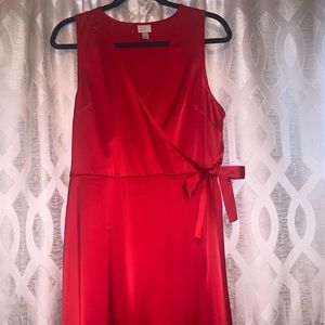 Ruby Red Wrap Party Dress